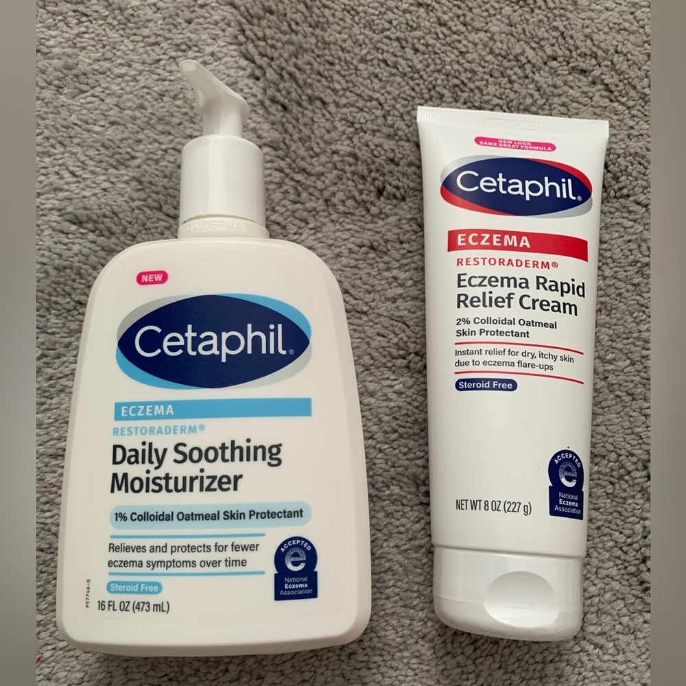 NEW Cetaphil Restoraderm Eczema Relief Cream Moisturizer Bundle